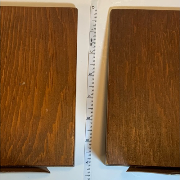 Set Of 2 The Colonial Peddler Firefighter & Horse Drawn Engines Wooden Bookends - Picture 13 of 13